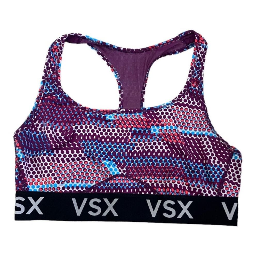 Victoria's Secret Sport Purple Racer Sports Bra Size Large